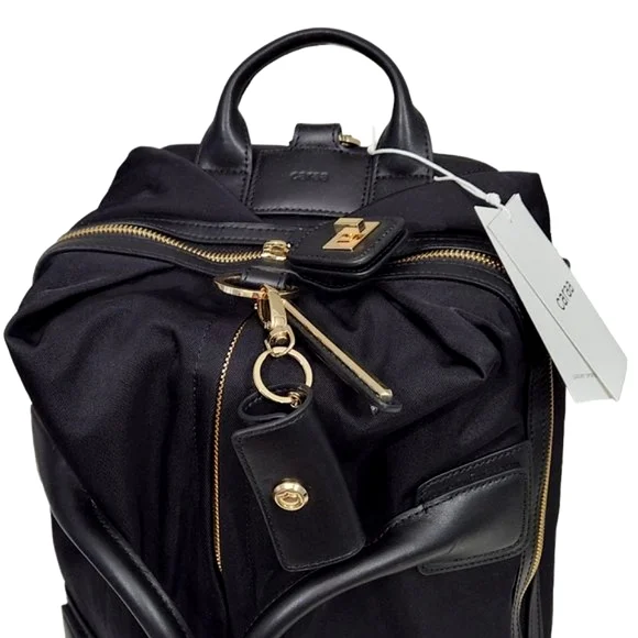 Caraa Black Backpack with Gold Accents - Picture 8 of 16
